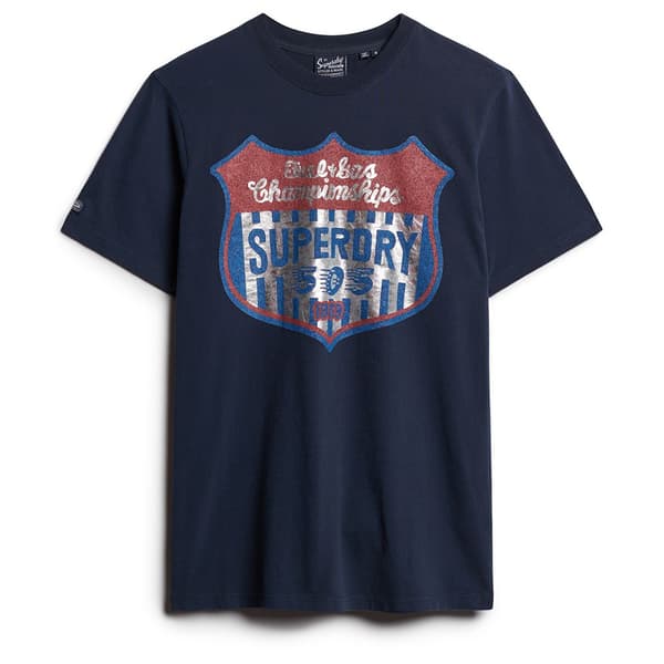 Superdry Gasoline Workwear T-shirt Med Korta ärmar Blå S Man