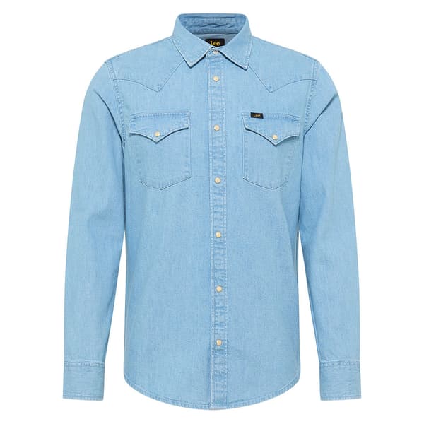 Lee Regular Western Skjorta Med Långa ärmar Blå M Man