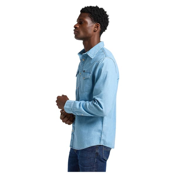 Lee Regular Western Skjorte Med Lange ærmer Blå 2XL Mand