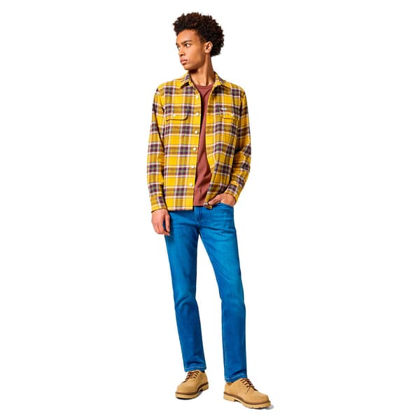 Wrangler 112357312 Skjorte Med Lange ærmer Gul S Mand
