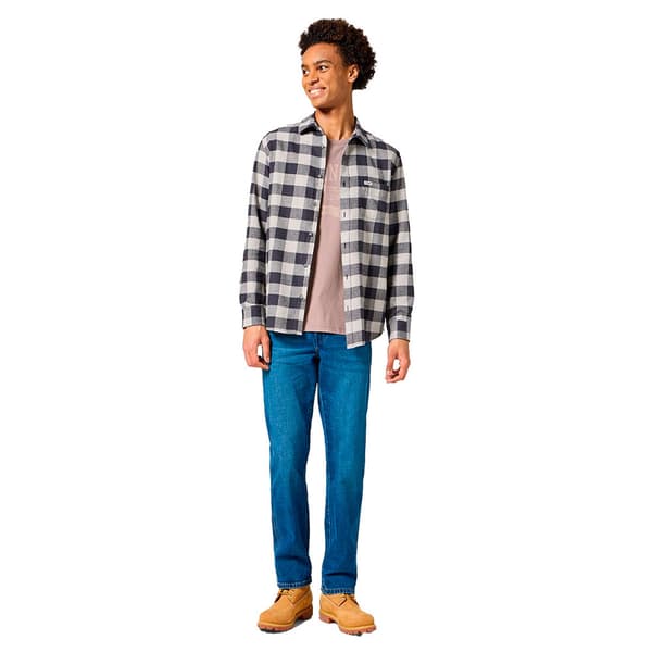 Wrangler 112357380 Pitkähihainen Kauluspaita Harmaa L Mies