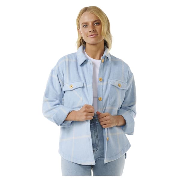 Rip Curl The Search Flannel Skjorta Med Långa ärmar Blå S Kvinna