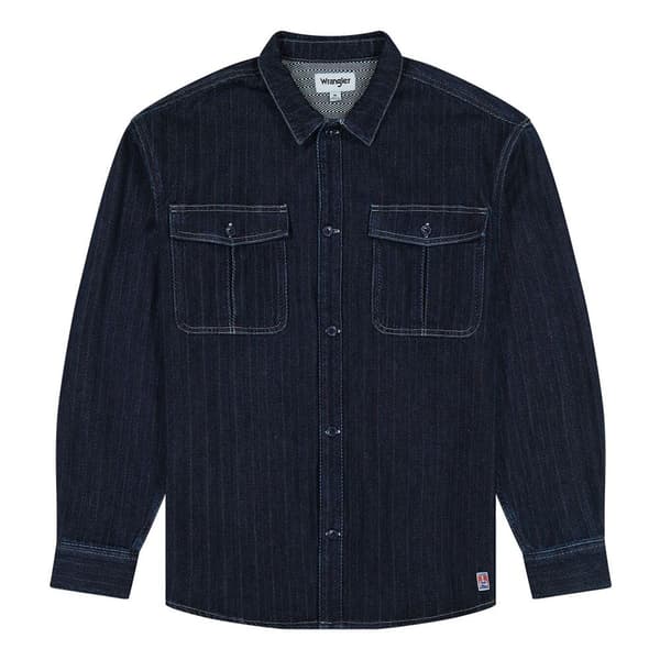 Wrangler 112350423 Casey Jones Utility Skjorte Med Lange ærmer Blå L Mand