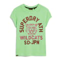 Miniatyrbild 1 av 5: Superdry Varsity Burnout Cap T-shirt Med Korta ärmar Grönt S Kvinna