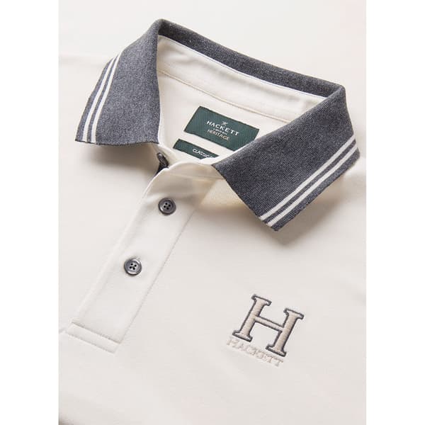 Hackett Heritage Lyhythihainen Pikeepaita Valkoinen XL Mies