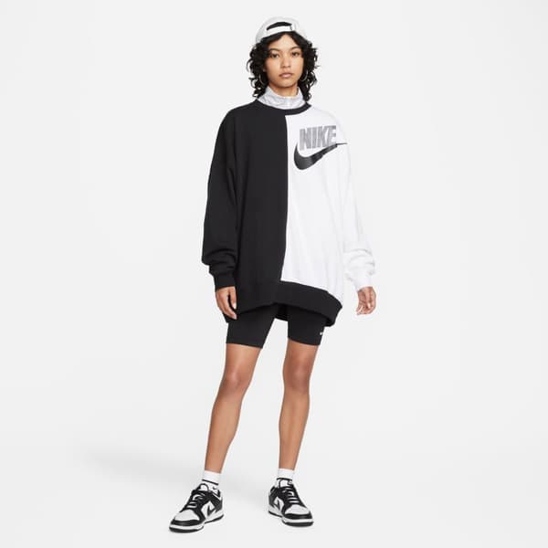 Nike Sportswear Ft Oos Crew Dnc Pitkähihainen T-paita Musta S Nainen