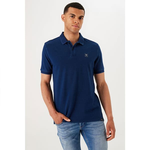 Garcia Z1105 Kortärmad Polotröja Blå S Man