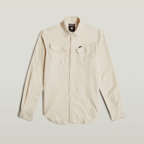 G-star Arc 3d Skjorte Med Lange ærmer Beige XL Mand