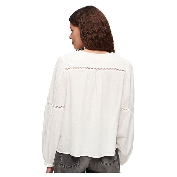 Superdry Ibiza Beach Blus Med Lång ärm Vit XS Kvinna