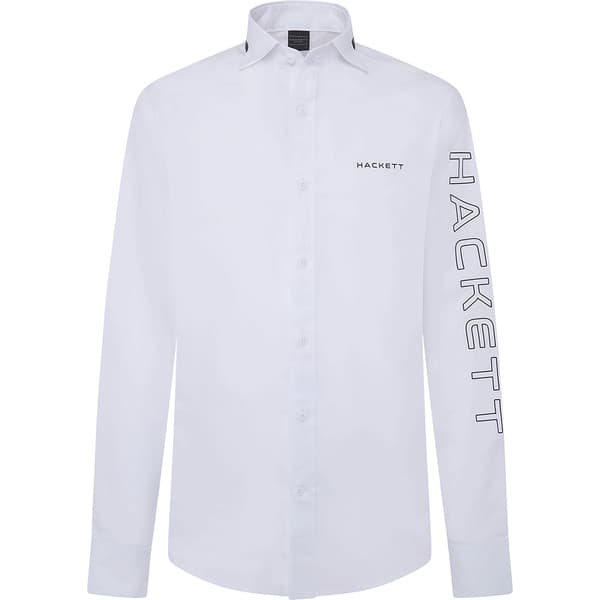 Hackett Hsport Racer Skjorta Med Långa ärmar Vit XL Man