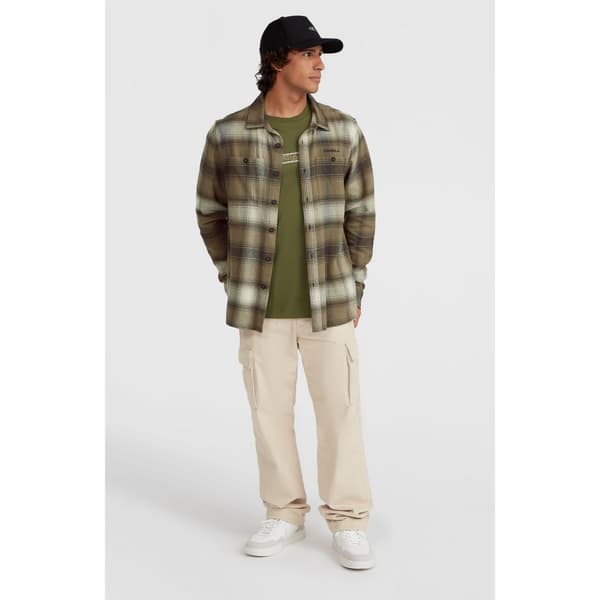 O´neill Flannel Check Skjorte Med Lange ærmer Grøn S Mand