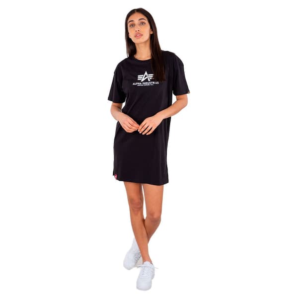 Alpha Industries Basic Long T-shirt Med Korte ærmer Sort M Kvinde