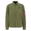 Miniatyrbillede 1 af 2: Alpha Industries Air Force Emb Skjorte Med Lange ærmer Grøn S Mand