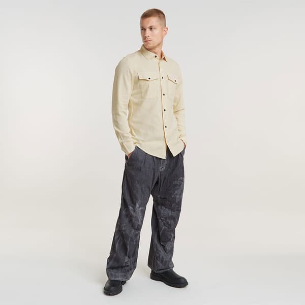G-star Marine Skjorte Med Lange ærmer Beige M Mand