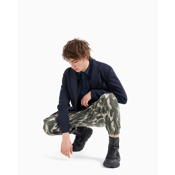 Armani Exchange 6dzffd-zjh4z Kortärmad Polotröja Blå XL Man