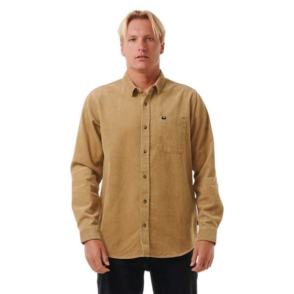 Rip Curl Classic Surf Cord Pitkähihainen Kauluspaita Ruskea M Mies