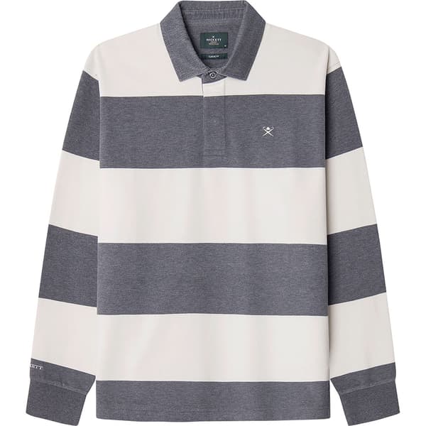 Hackett Heritage Rugby Polo Med Lange ærmer Grå XL Mand