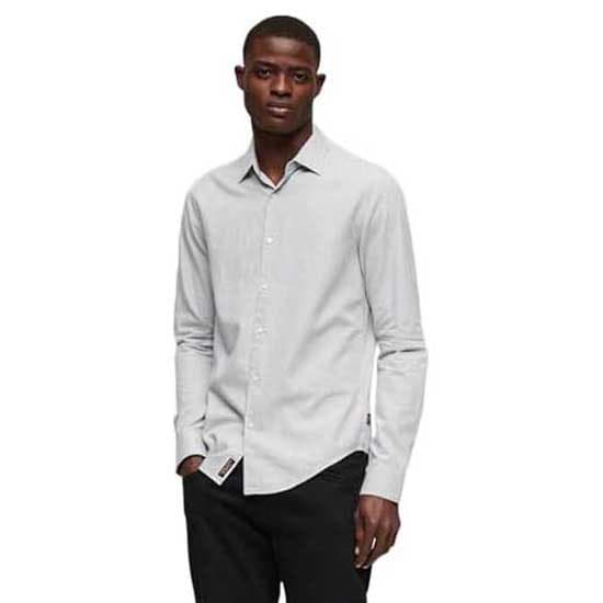 Superdry Cotton Smart Skjorta Med Långa ärmar Grå 3XL Man