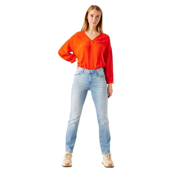 Garcia N40232 Blus Med Lång ärm Röd XS Kvinna