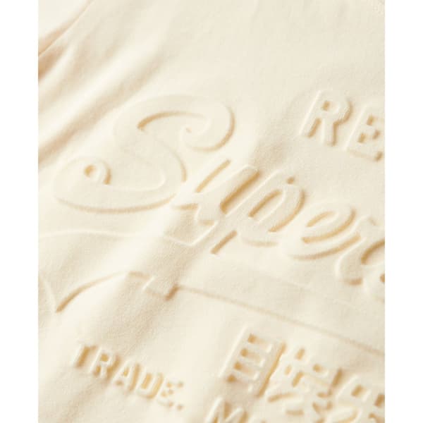 Superdry Embossed Vl Relaxed Lyhythihainen T-paita Beige L Nainen