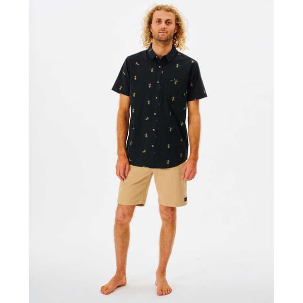Rip Curl Hula Breach Kortærmet Skjorte Sort S Mand