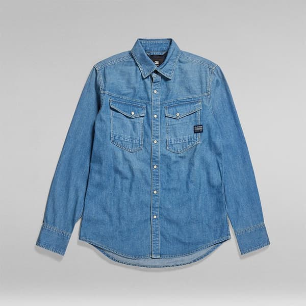G-star D23616-d252 Slim Fit Skjorta Med Långa ärmar Blå 2XL Man