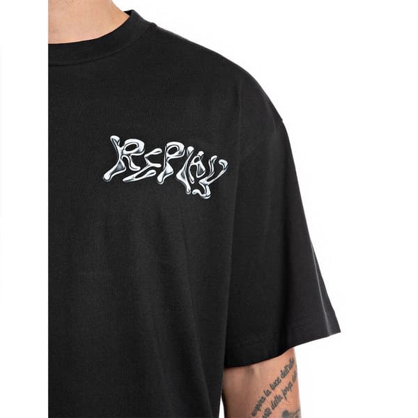 Replay M6879 .000.2660 T-shirt Med Korte ærmer Sort XL Mand