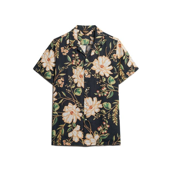Superdry Open Collar Print Kortärmad Skjorta Flerfärgad XL Man