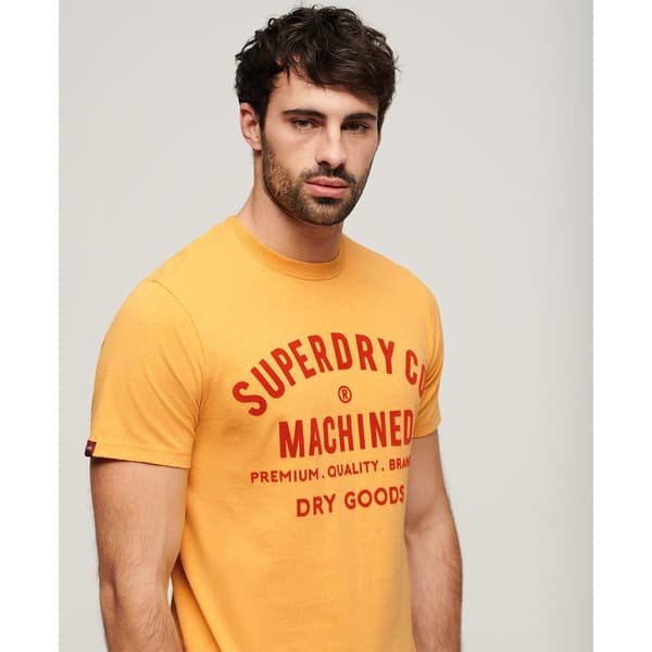 Superdry Workwear Flock Graphic T-shirt Med Korta ärmar Gul L Man