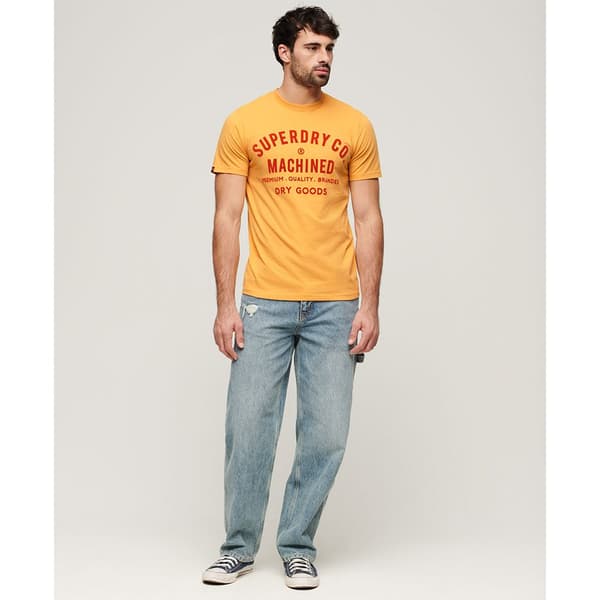 Superdry Workwear Flock Graphic T-shirt Med Korta ärmar Gul L Man
