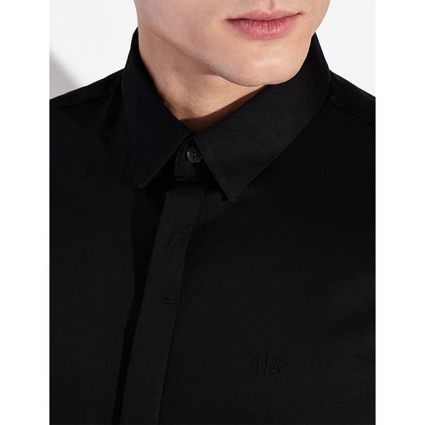 Armani Exchange 8nzcbf_zn10z Kortärmad Skjorta Svart L Man