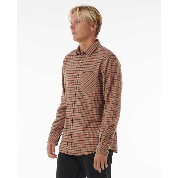 Rip Curl Classic Surf Checked Skjorte Med Lange ærmer Brun 2XL Mand