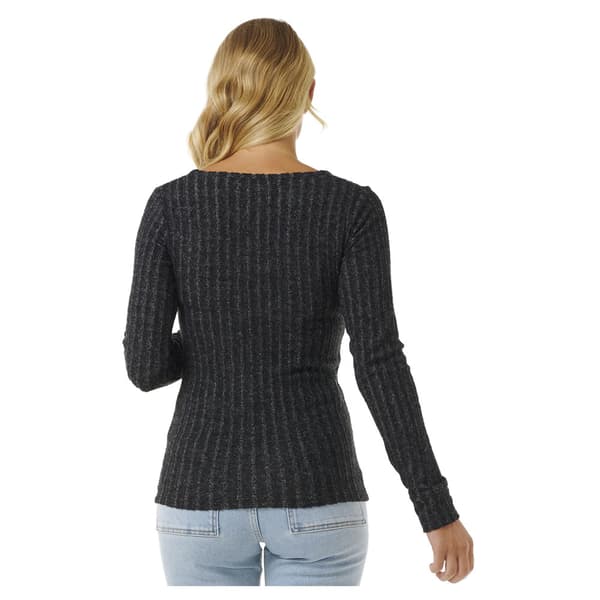 Rip Curl Open Neck Cosy T-shirt Med Lång ärm Svart S Kvinna
