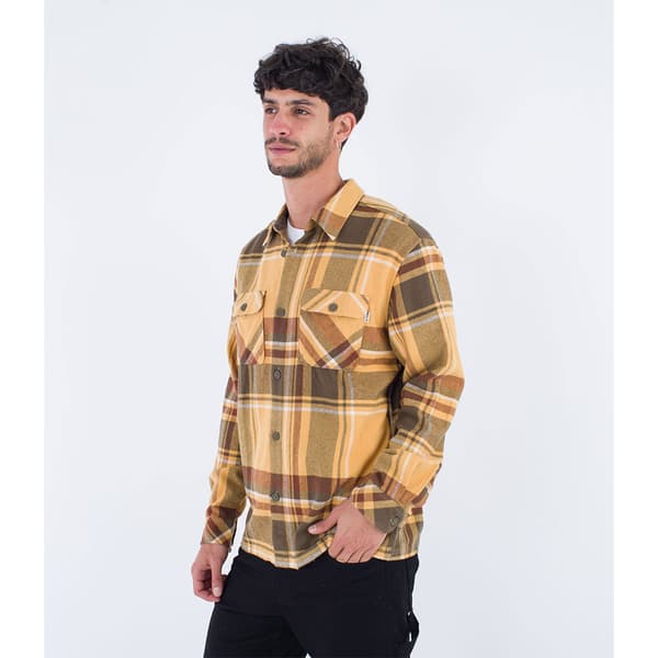 Hurley Santa Cruz Shorline Skjorte Med Lange ærmer Brun L Mand