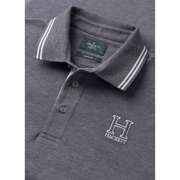 Hackett Heritage Lyhythihainen Pikeepaita Harmaa M Mies