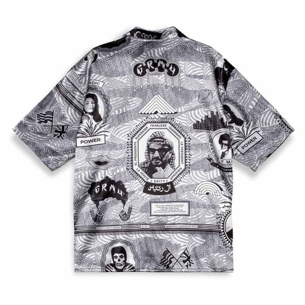Grimey Supastar Satin Kortärmad Skjorta Svart M Man
