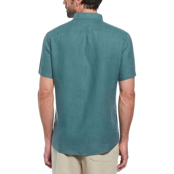 Original Penguin Delave Linen With Pocket Kortärmad Skjorta Blå M Man