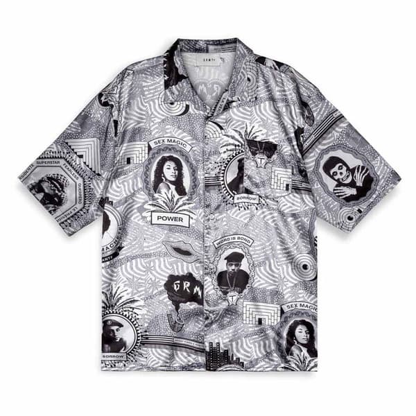 Grimey Supastar Satin Kortärmad Skjorta Svart XL Man