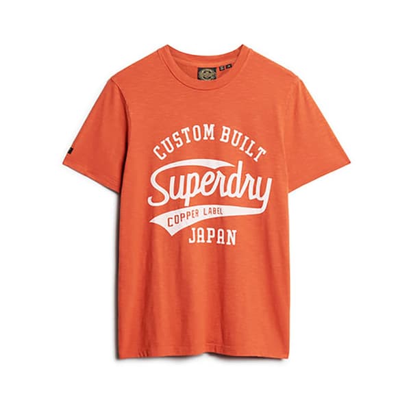 Superdry Copper Label Script Lyhythihainen T-paita Oranssi XL Mies