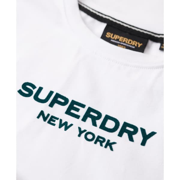 Superdry Sport Luxe Graphic Fitted T-shirt Med Korta ärmar Vit M Kvinna