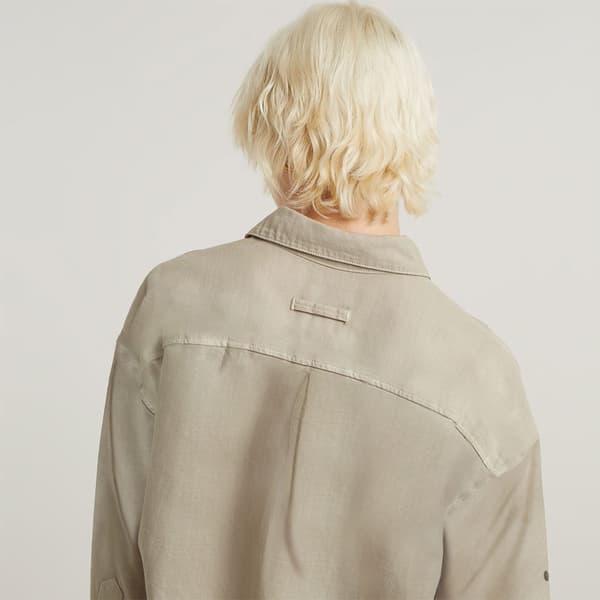 G-star Cut Off Skjorta Beige L Kvinna