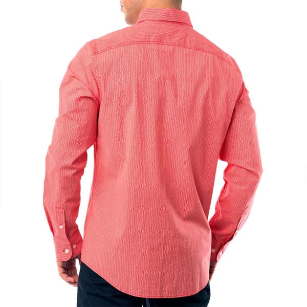 Original Penguin Eco Aop Mini Geo Skjorta Med Långa ärmar Rosa M Man