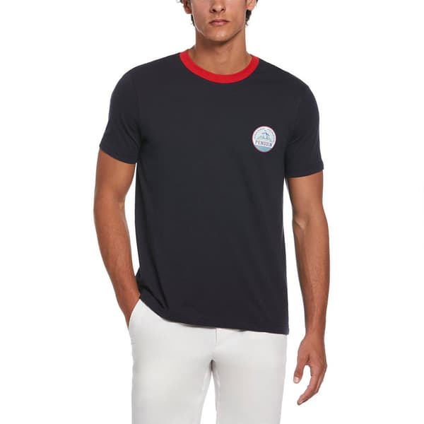 Original Penguin Hd Ringer Court Pete T-shirt Med Korta ärmar Blå M Man