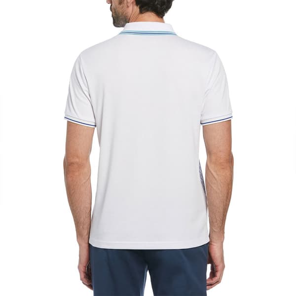 Original Penguin Jacquard Interlock Mini Lines Kortärmad Polotröja Vit M Man