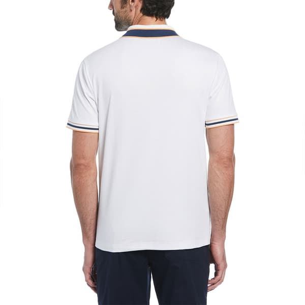 Original Penguin Organic Novelty Collar Kortärmad Polotröja Vit M Man