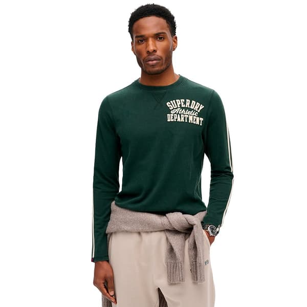 Superdry Vintage Athletic T-shirt Med Lång ärm Grönt L Man