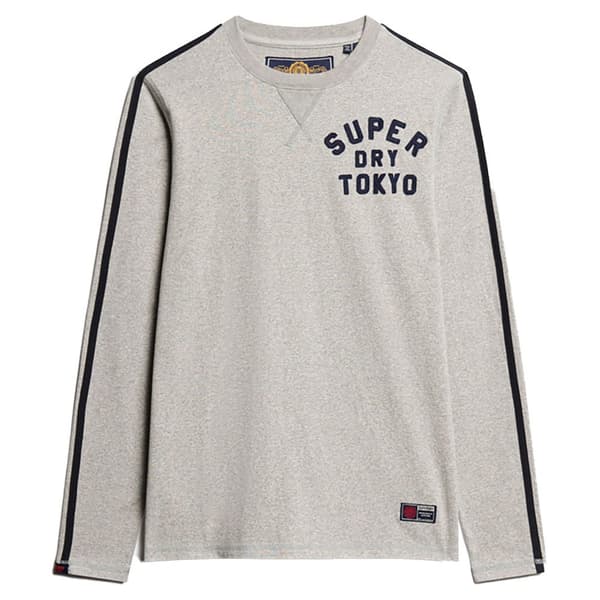 Superdry Vintage Athletic T-shirt Med Lång ärm Grå L Man