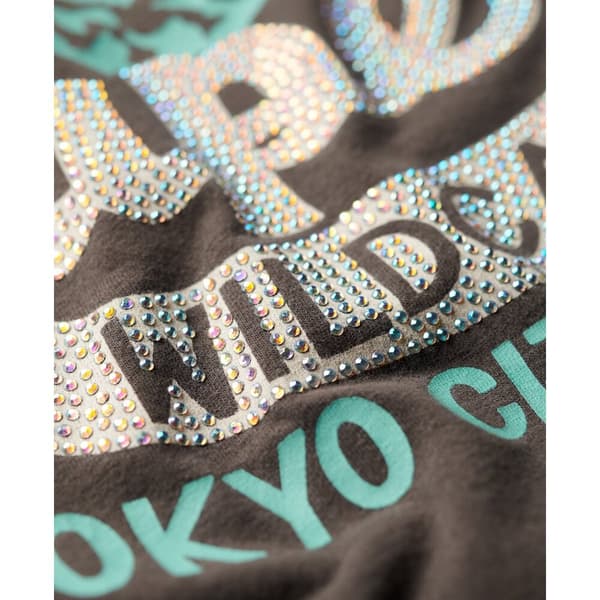 Superdry Embellished Poster Cap Slv T-shirt Med Korta ärmar Grå XL Kvinna