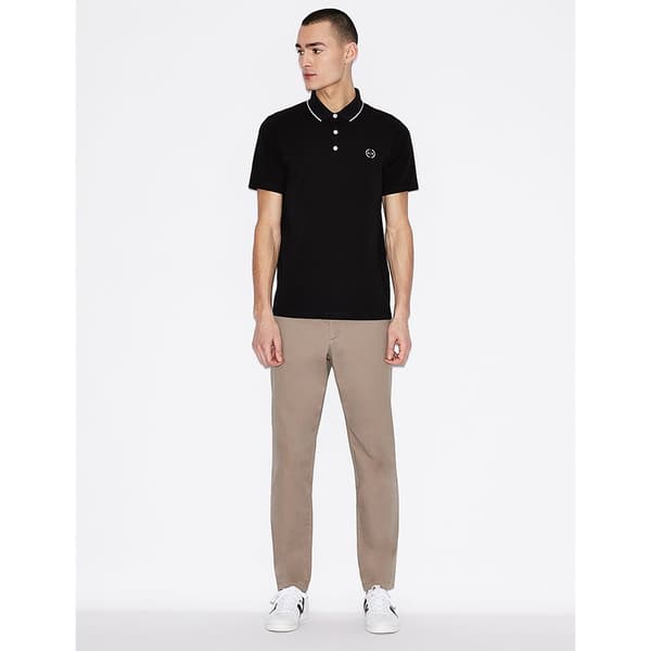 Armani Exchange 8nzf70_z8m9z Kortärmad Polotröja Svart S Man