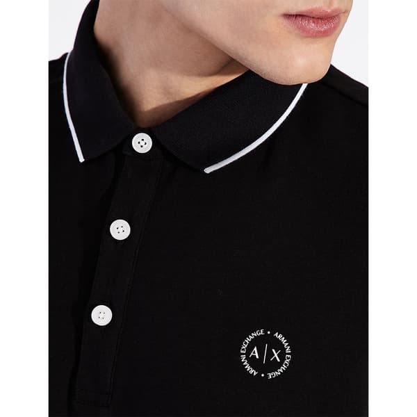 Armani Exchange 8nzf70_z8m9z Kortärmad Polotröja Svart S Man